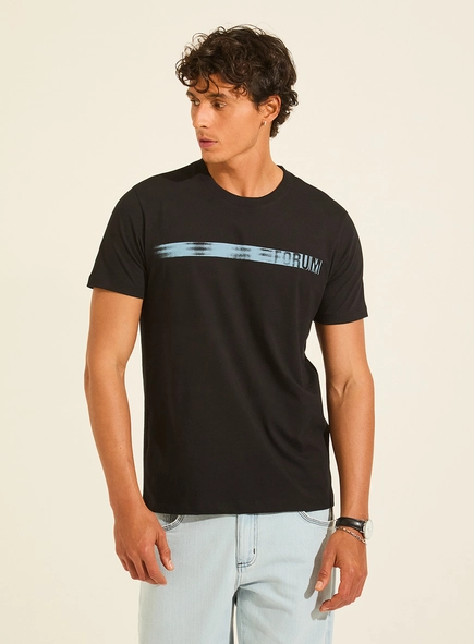Camiseta New Slim Reta Manga Curta Estampada
