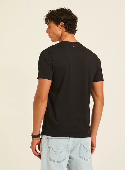 Camiseta New Slim Reta Manga Curta Estampada