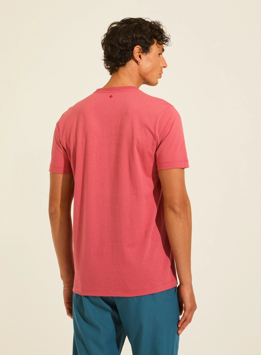 Camiseta Masculina New Slim Básica Vermelho