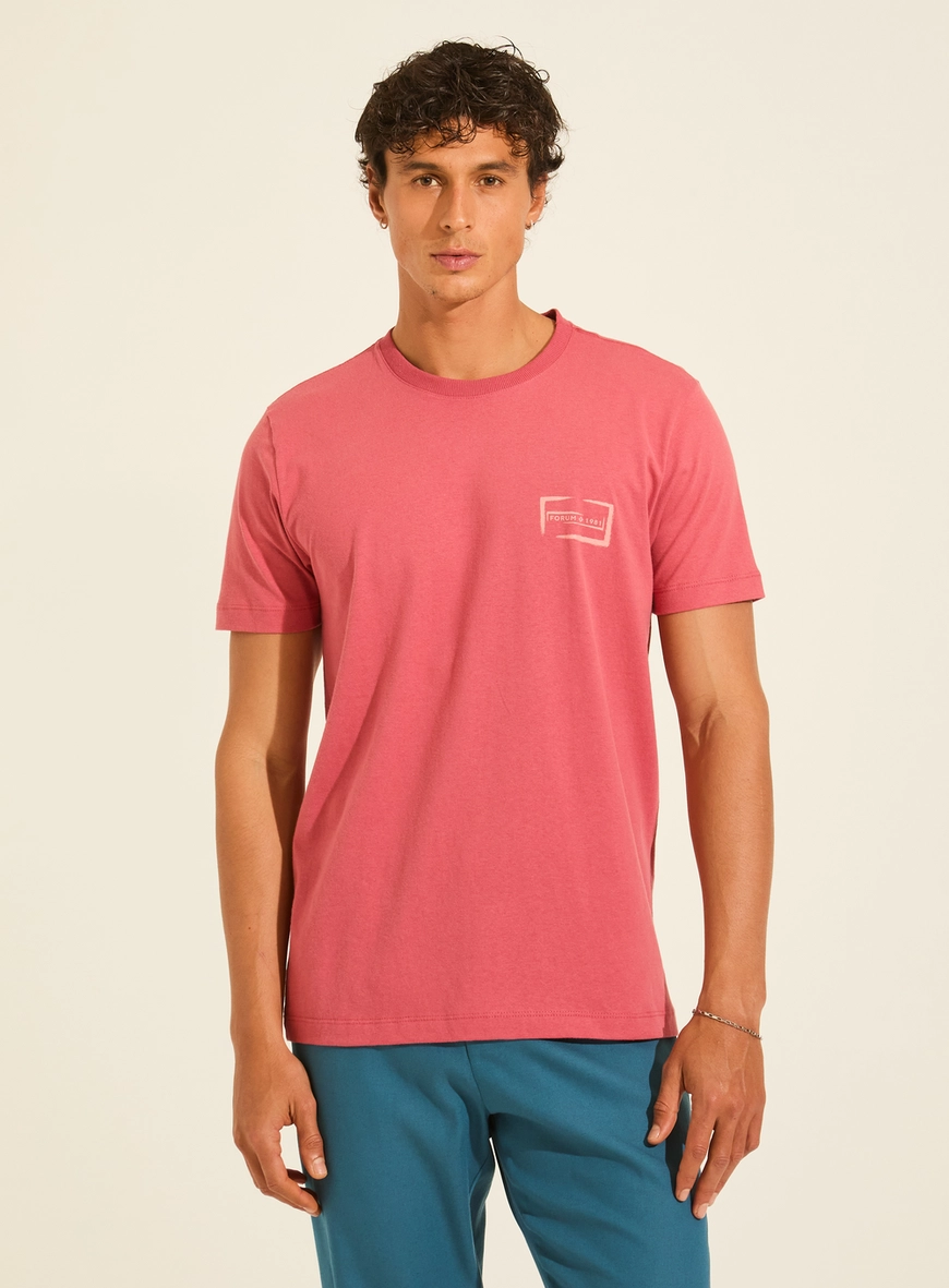 Camiseta Masculina New Slim Básica Vermelho