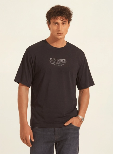 Camiseta Regular Básica Masculina Estampada