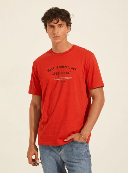 Camiseta Regular Masculina Shape Reto Com Estampa
