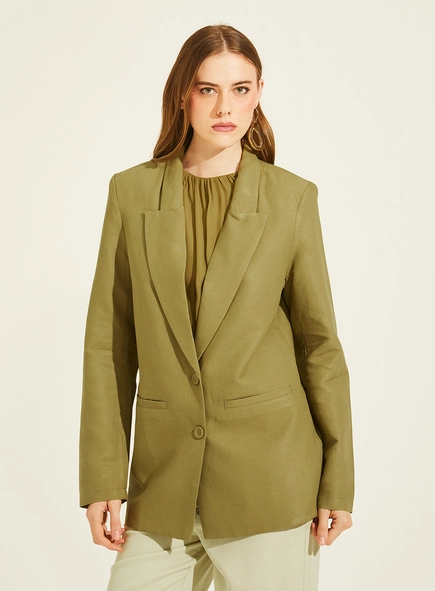 Blazer Alfaiataria Alongado Reto Feminino
