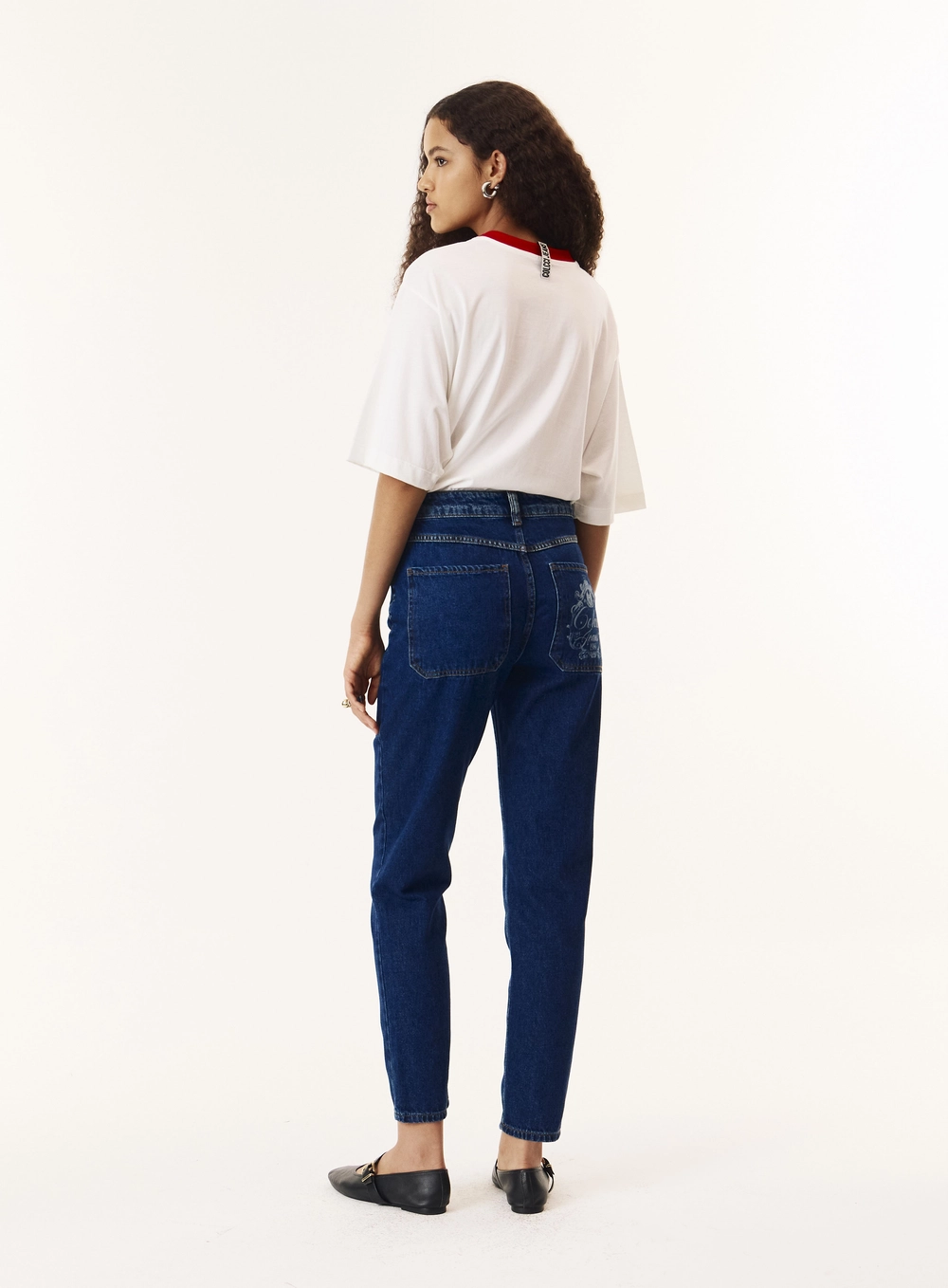Calça Jeans Mom Lavagem Escura Feminina - Madrid Índigo