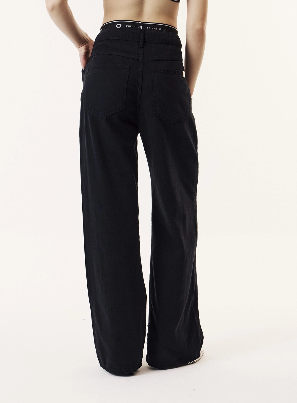 Calça Sarja Baggy Feminina - Seul Preto