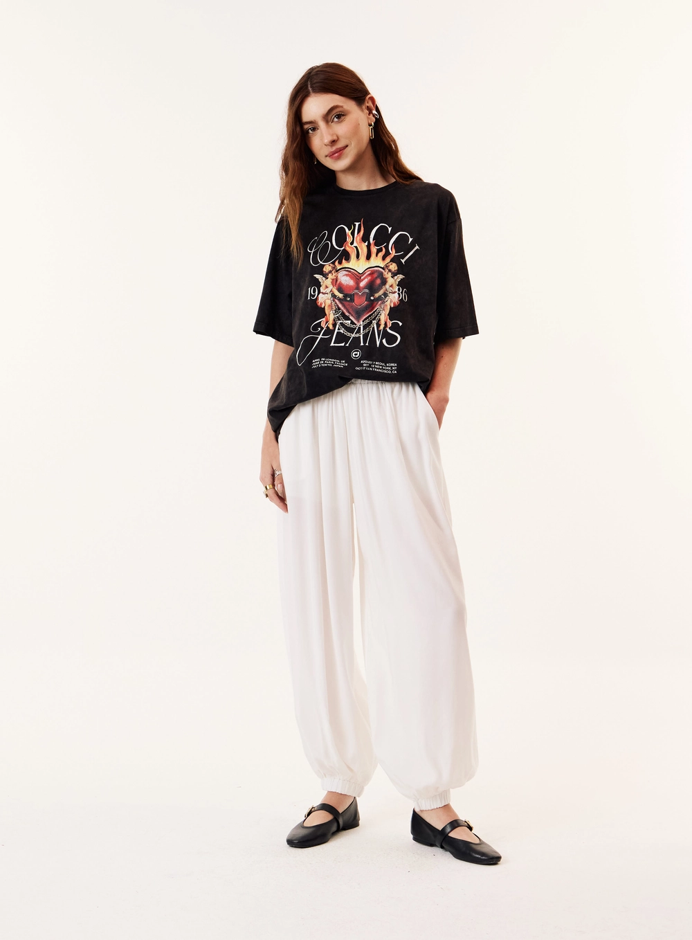 Calça Ballon Cós Com Elástico Feminina Off Shell