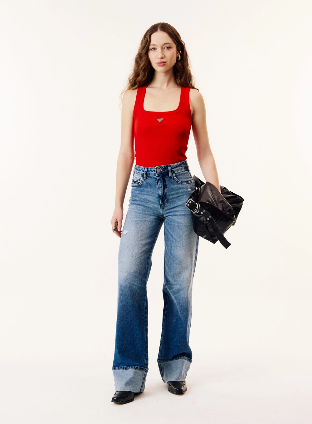 Calça Jeans Wide Leg Feminina - Berlim Stretch Índigo