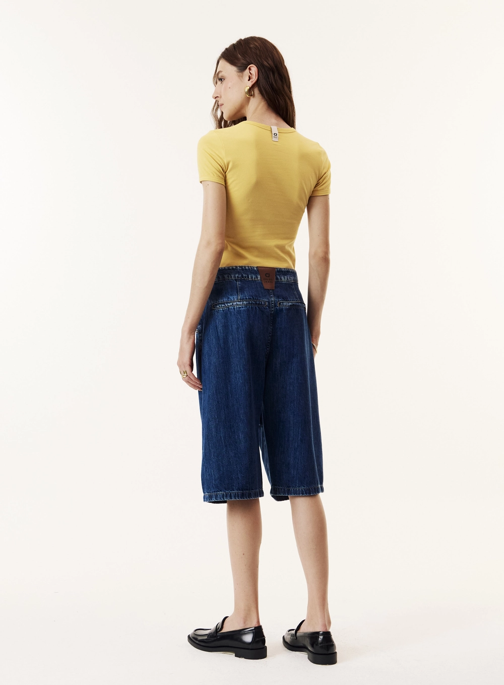 Bermuda Jeans Oversized Lavagem Escura - Cancun Índigo