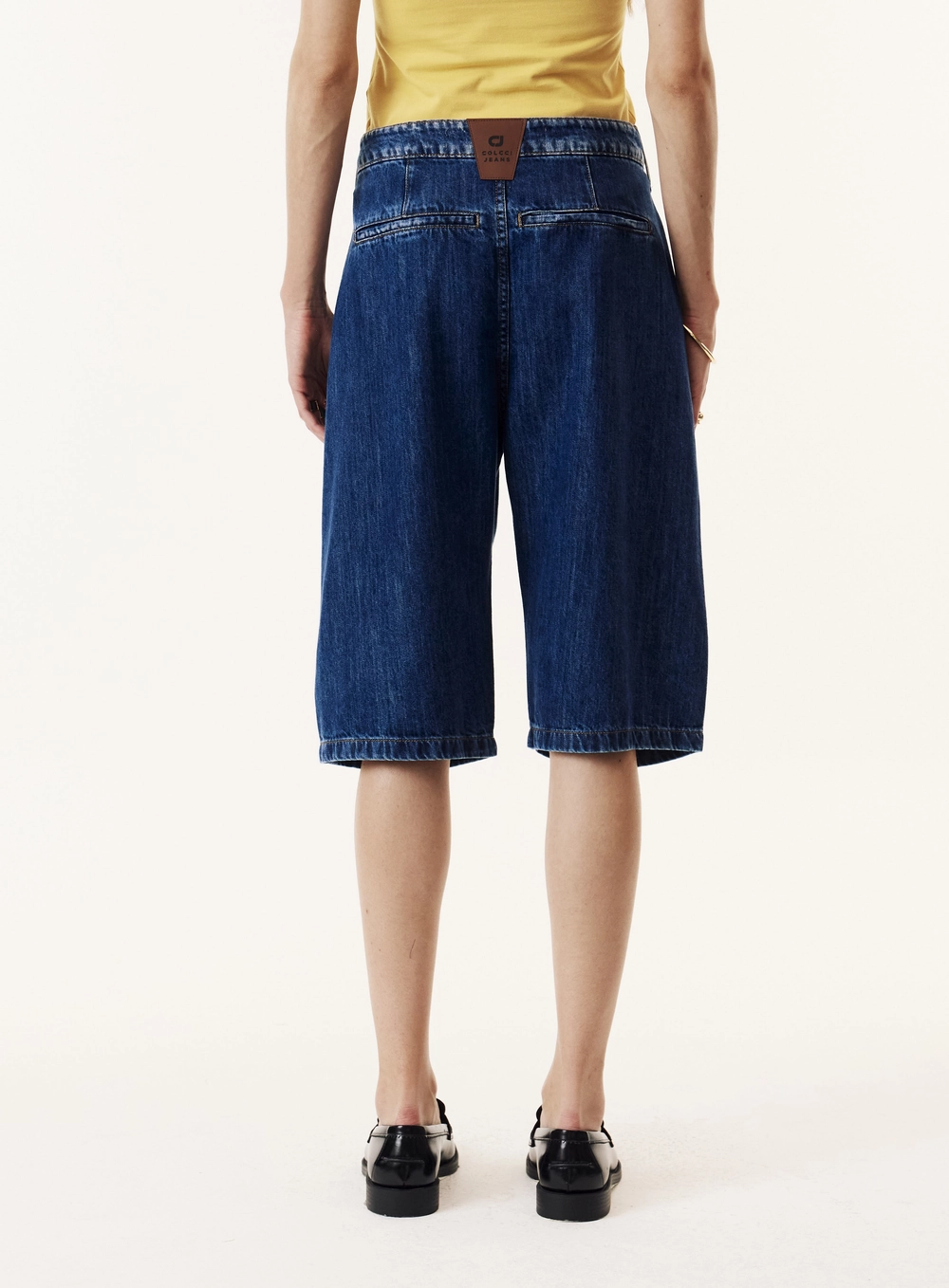 Bermuda Jeans Oversized Lavagem Escura - Cancun Índigo