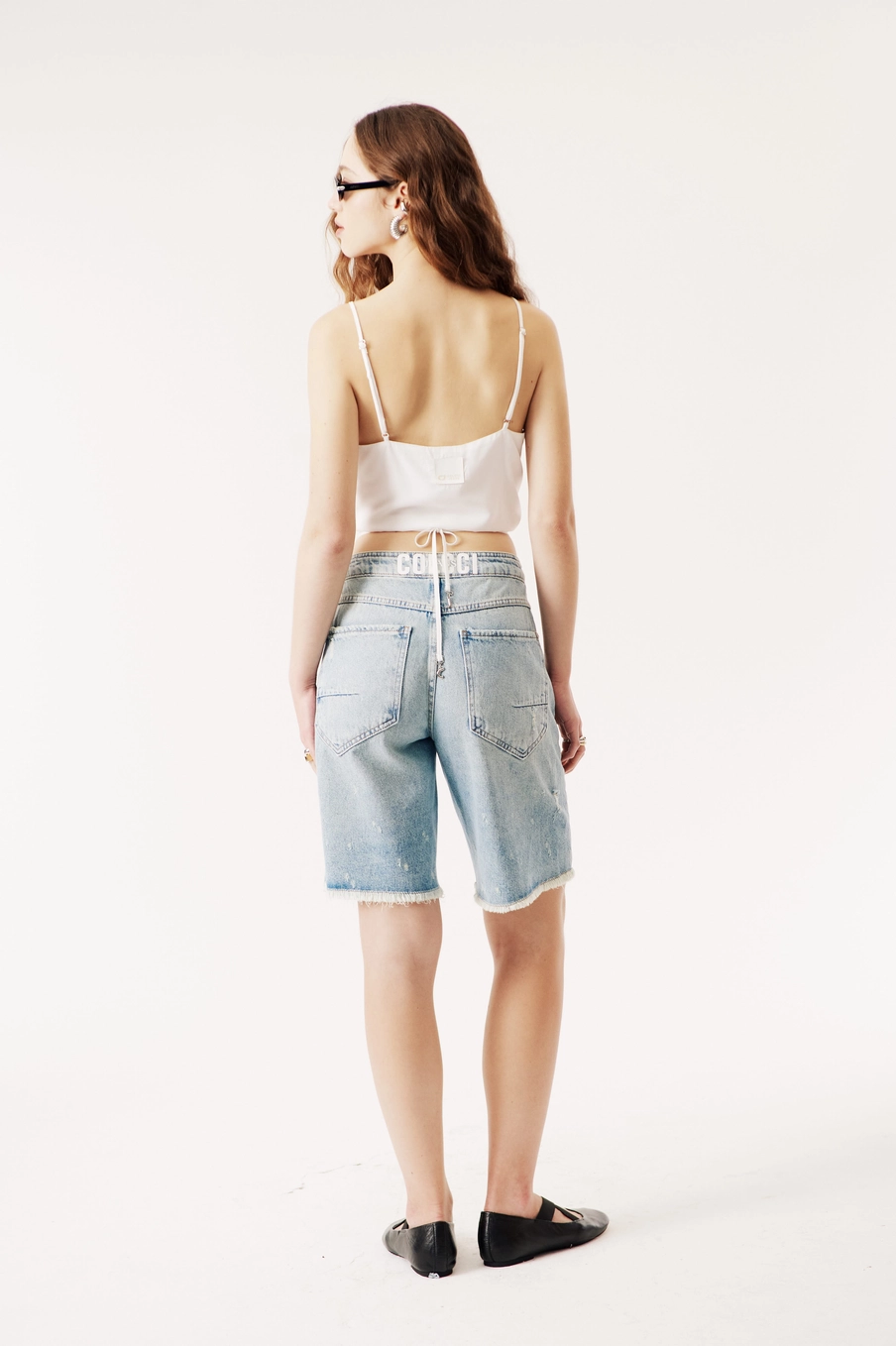 Blusa Slim Fit Fluida Transpassada Alças Finas Off Shell