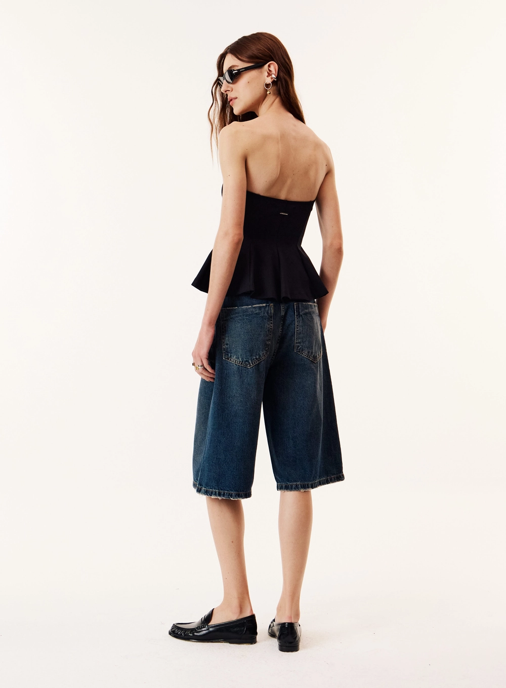 Blusa Peplum Estruturada Tomara Que Caia Feminina Preto