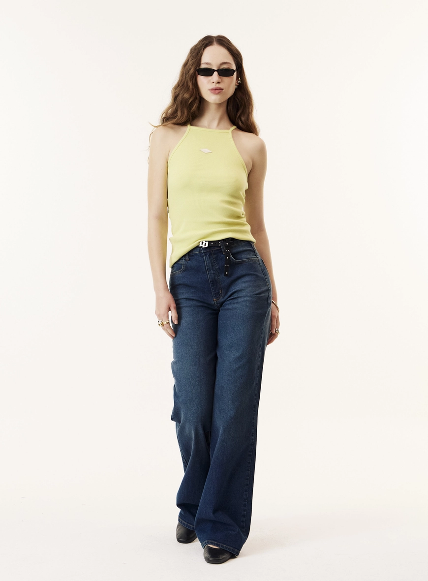 Regata Slim Fit Canelada Cut-out Nas Costas