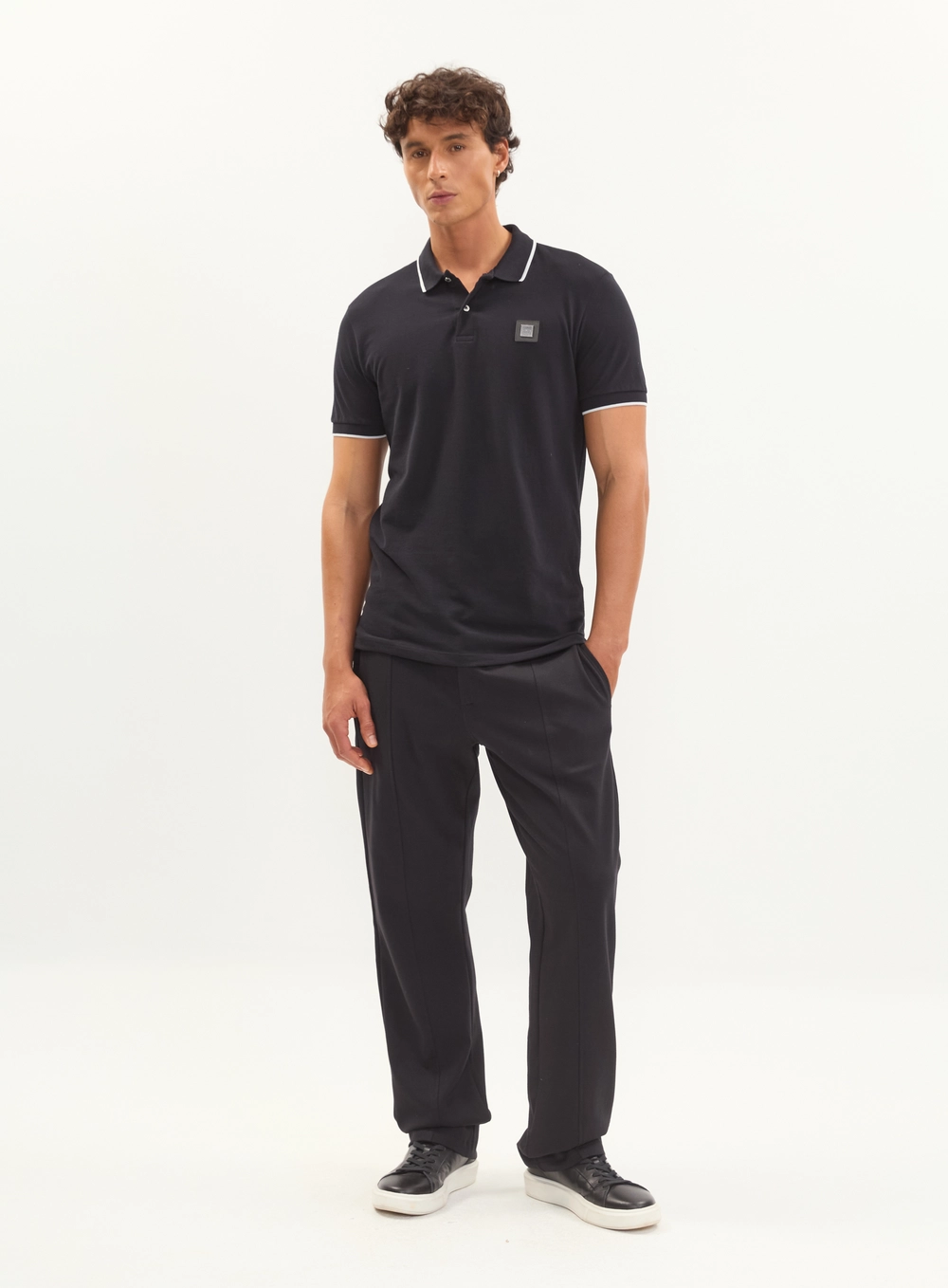 Calça Alfaiataria Reta Cotton Masculina Preto