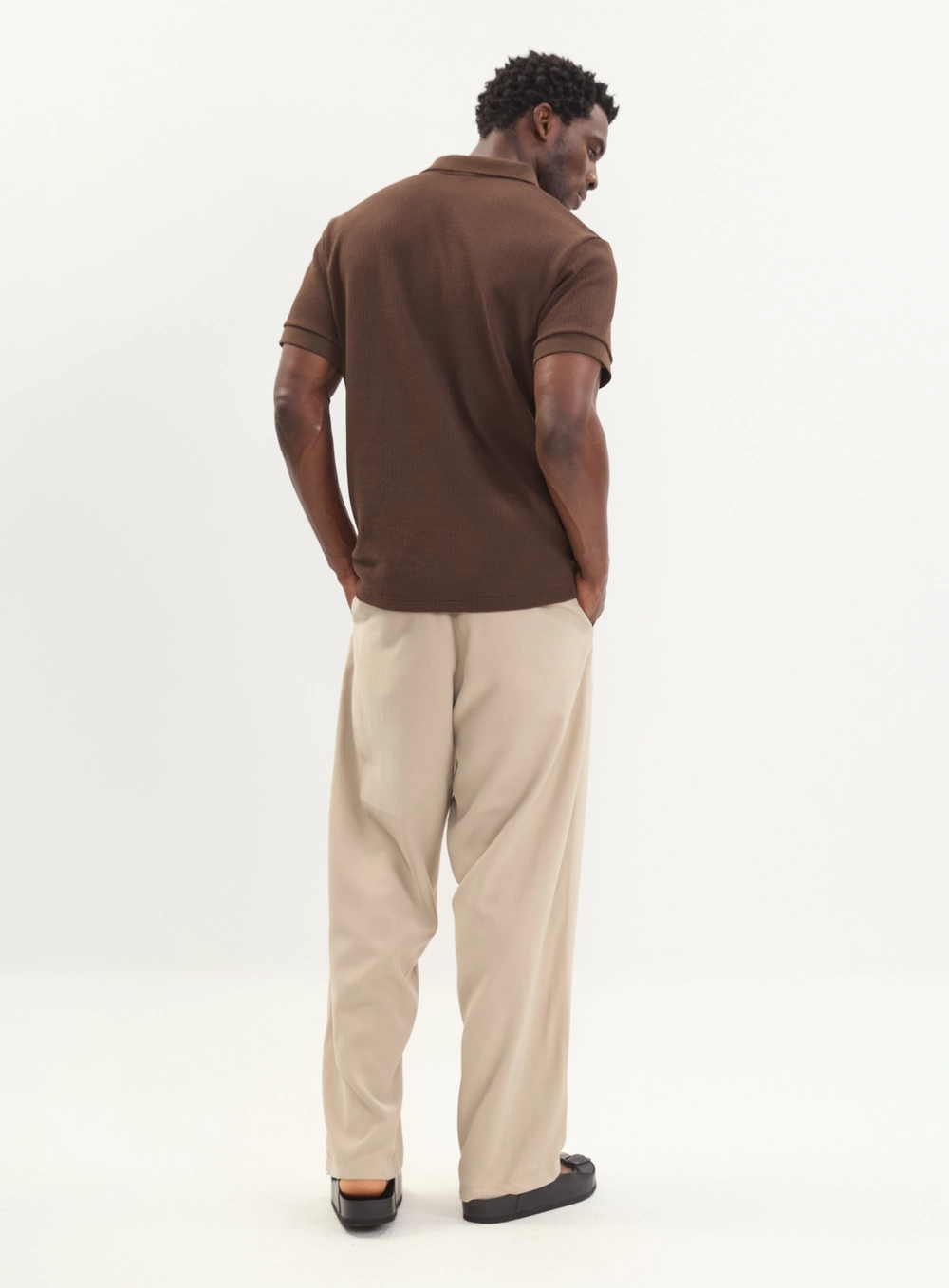 Calça Alfaiataria Baggy Masculina - London Bege