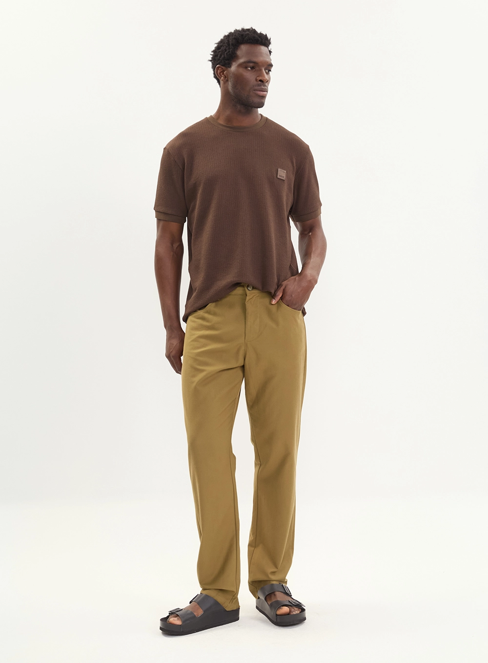 Calça Alfaiataria Masculina Reta - Andie Marrom