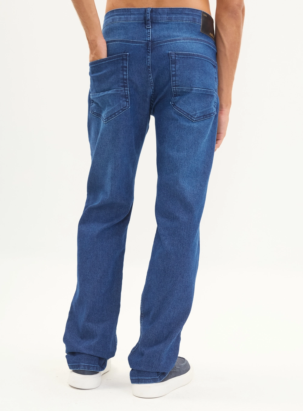 Calça Jeans Comfort Reta Denim Médio Masculina Índigo