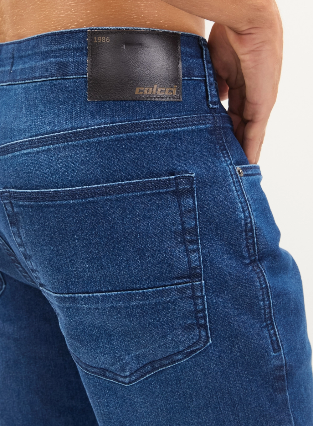 Calça Jeans Comfort Reta Denim Médio Masculina Índigo
