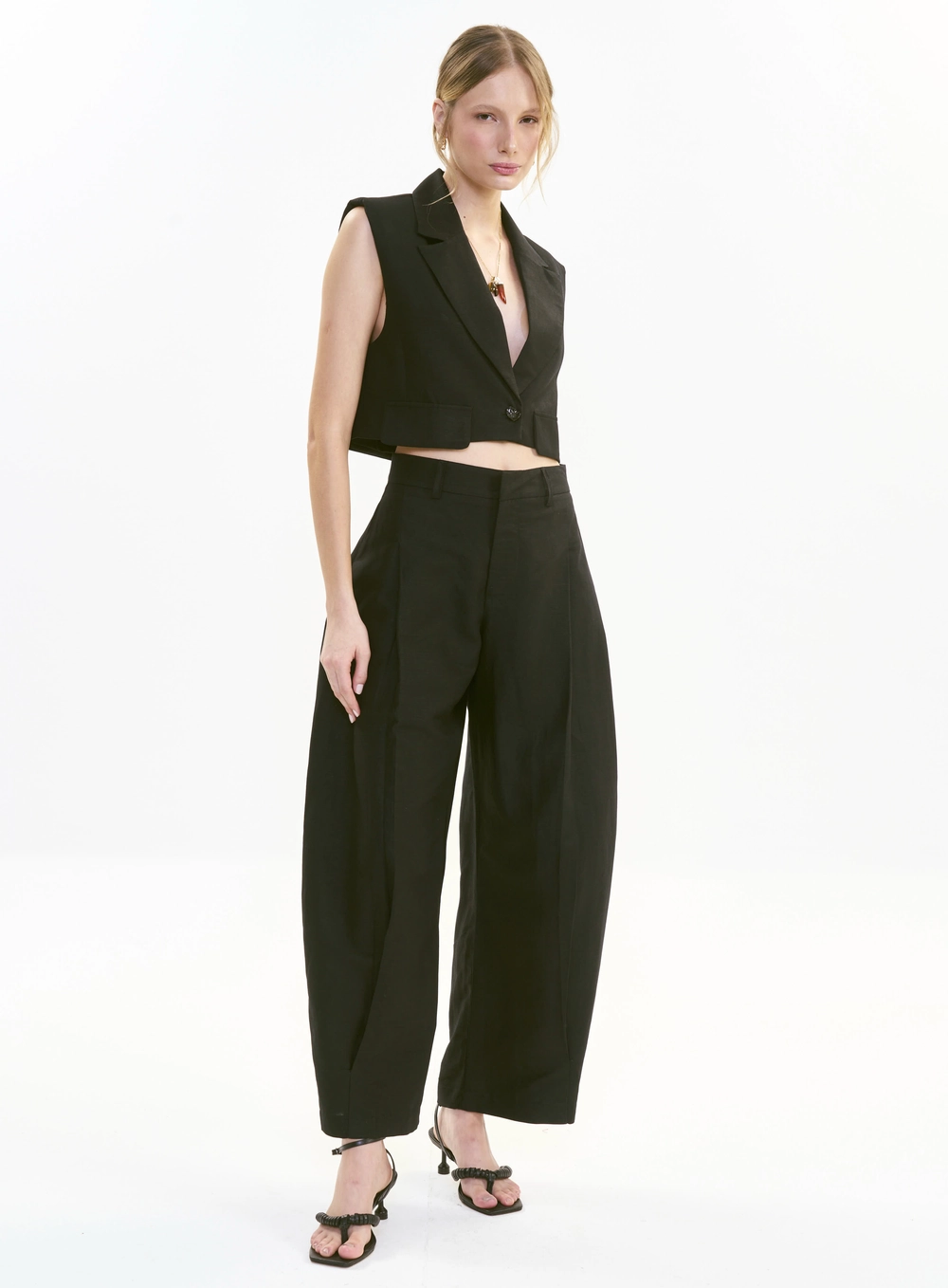 Calça Alfaiataria Feminina Barril - Joana Preto