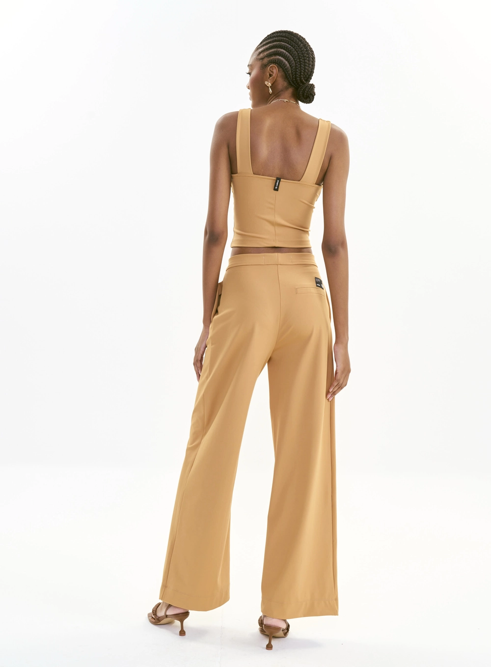 Calça Alfaiataria Feminina - Joana Marrom
