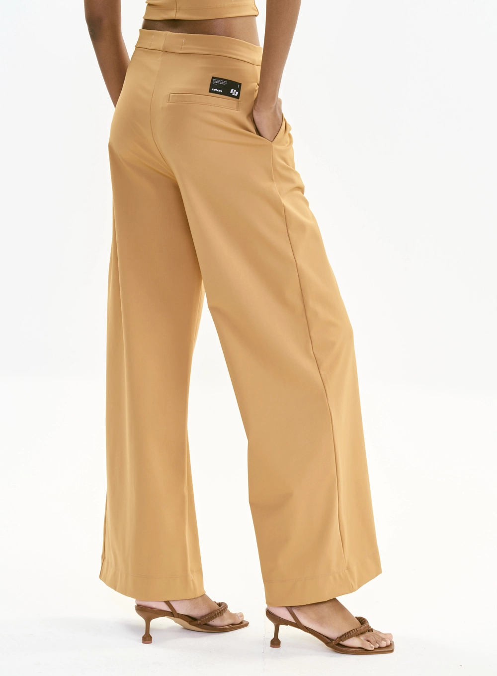 Calça Alfaiataria Feminina - Joana Marrom