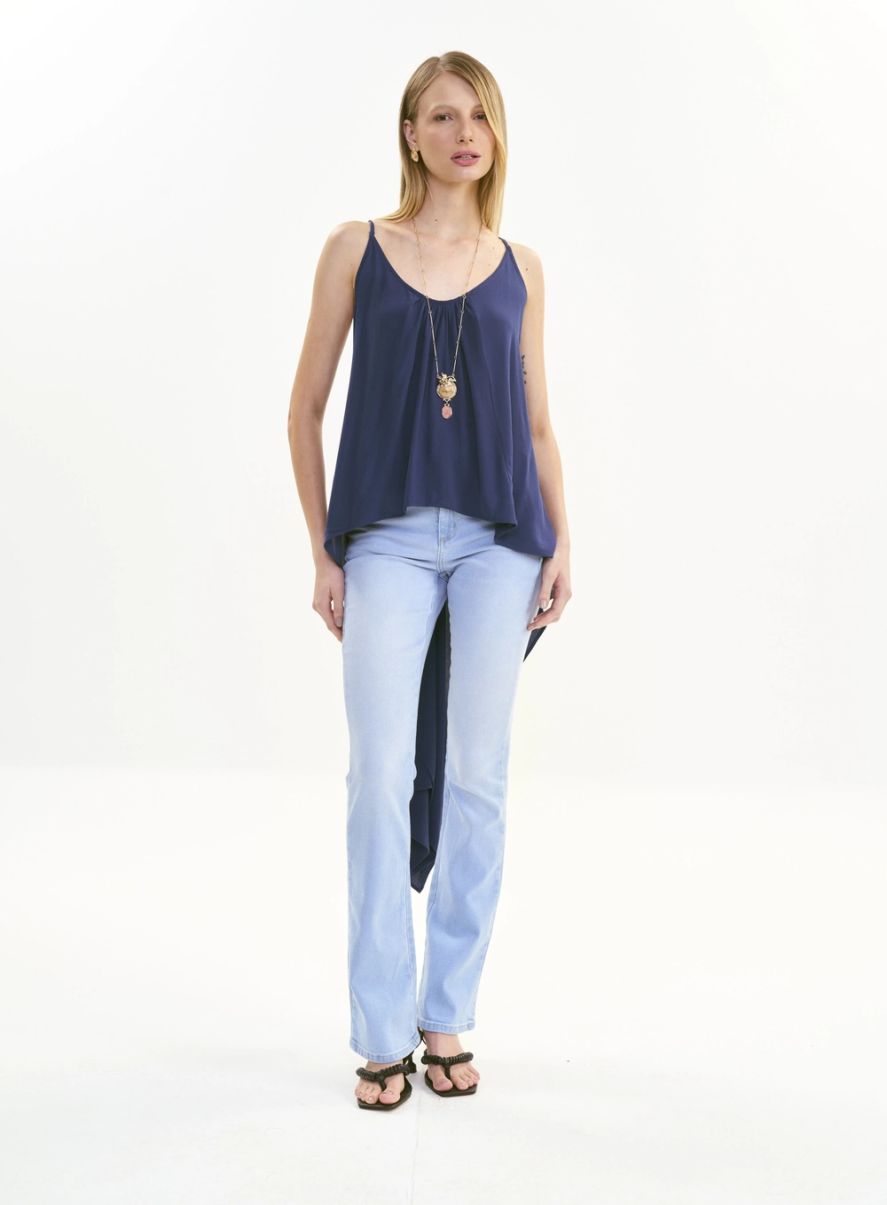 Calça Jeans Feminina Skinny Reta Clara - Bia Índigo