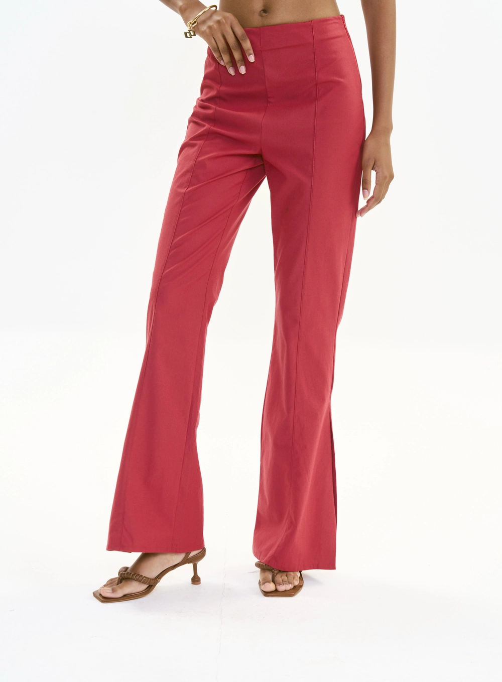 Calça Flare Alfaiataria Feminina - Roby Vermelho