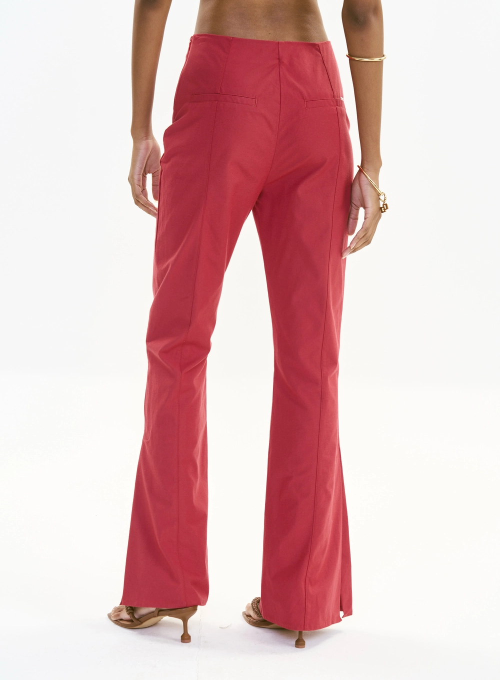 Calça Flare Alfaiataria Feminina - Roby Vermelho