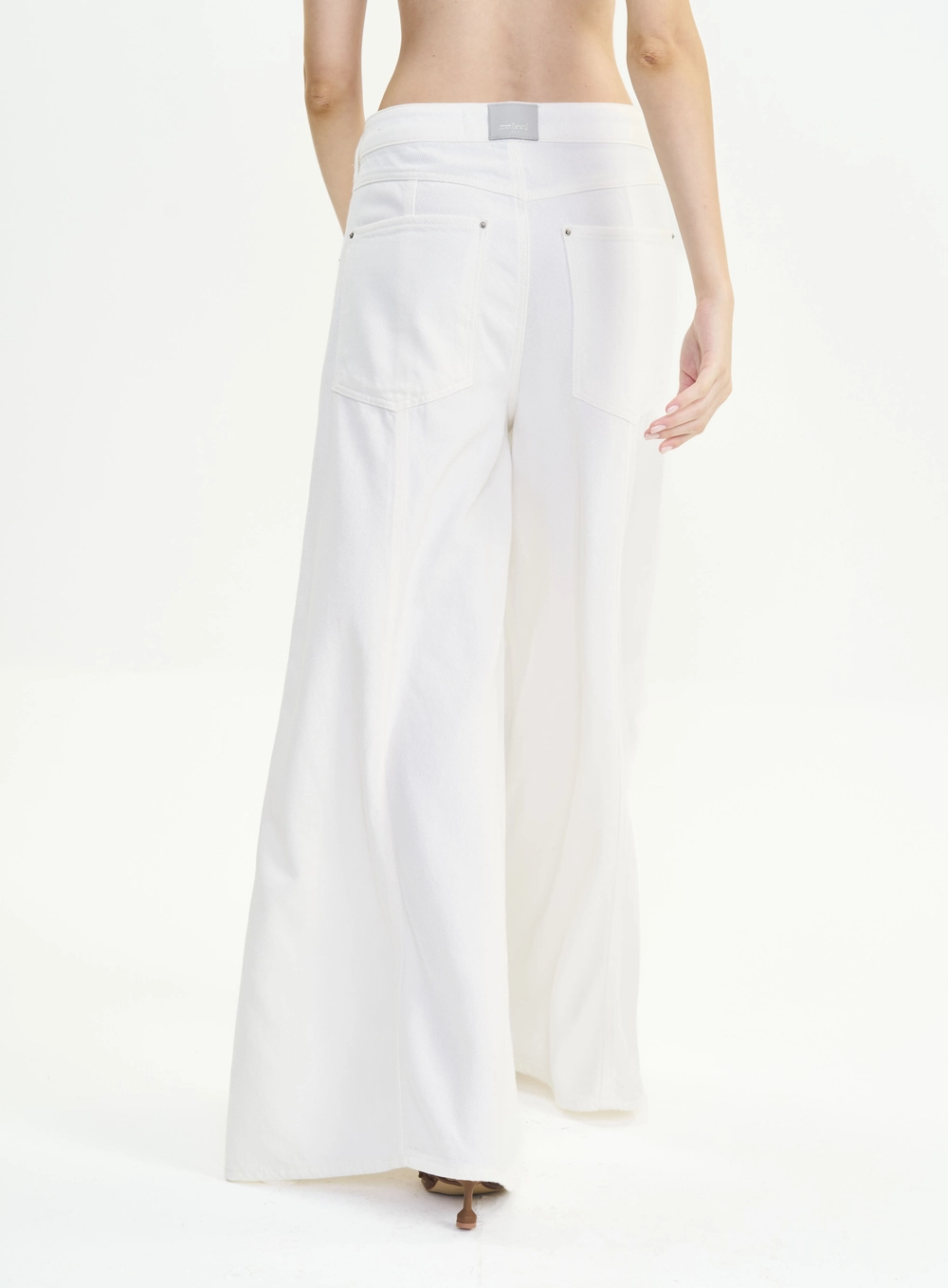 Calça Sarja Feminina Baggy Cintura Baixa Bruna Low Off Shell