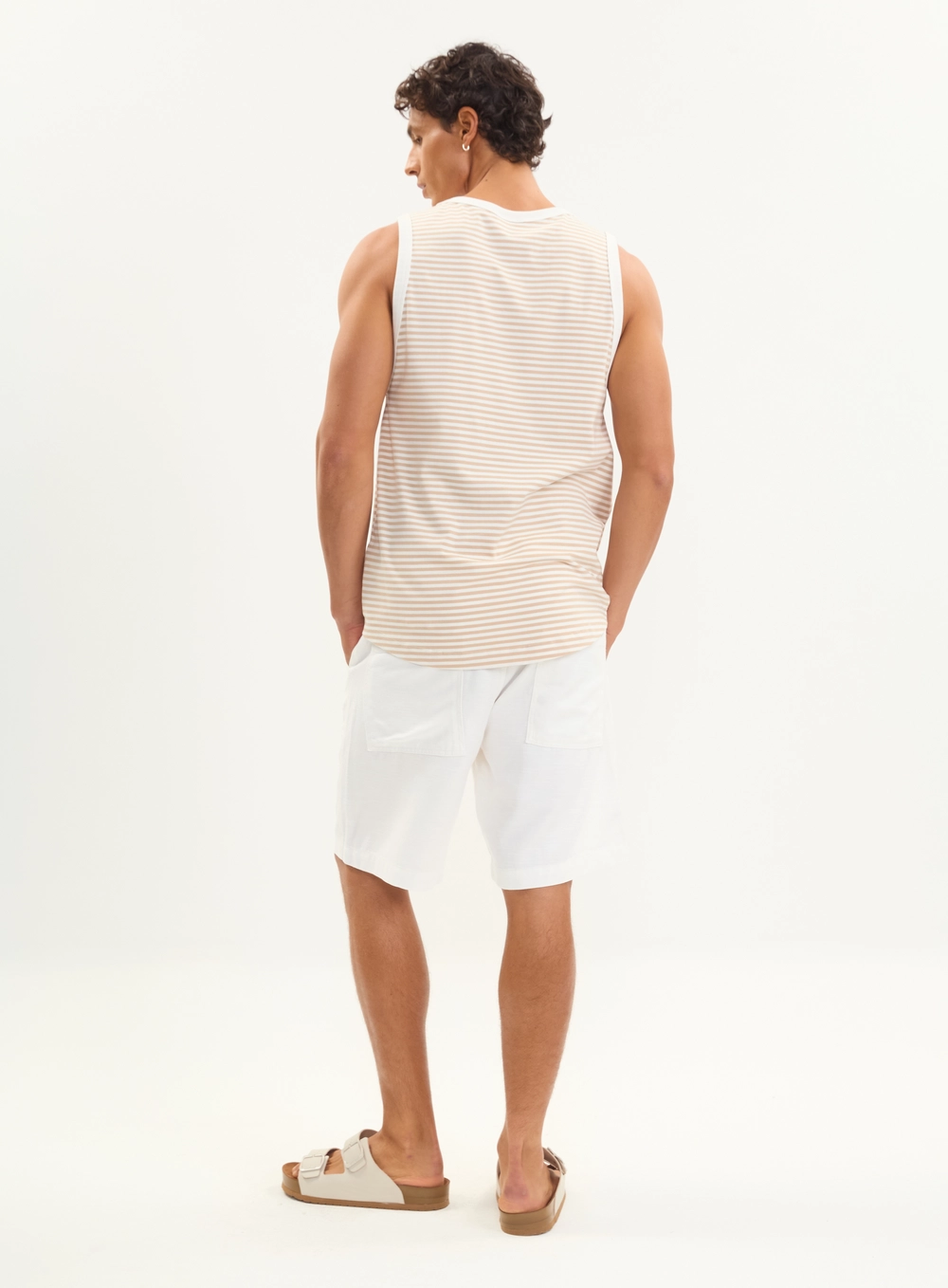 Bermuda Sarja Reta Masculina Liocel Off Shell