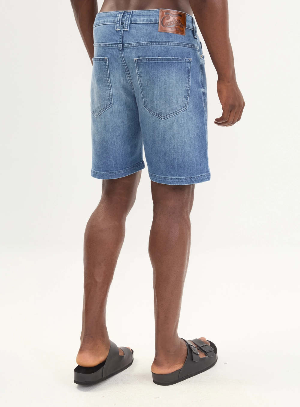 Bermuda Jeans Reta New Davi Casual Denim Índigo