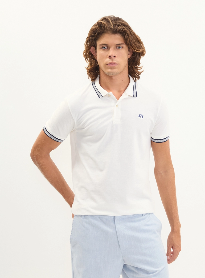 Polo Piquet Jaquard Masculina - Brasil