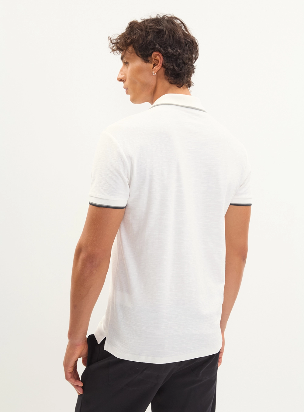 Polo Masculina Piquet Flamê - Brasil Off Shell