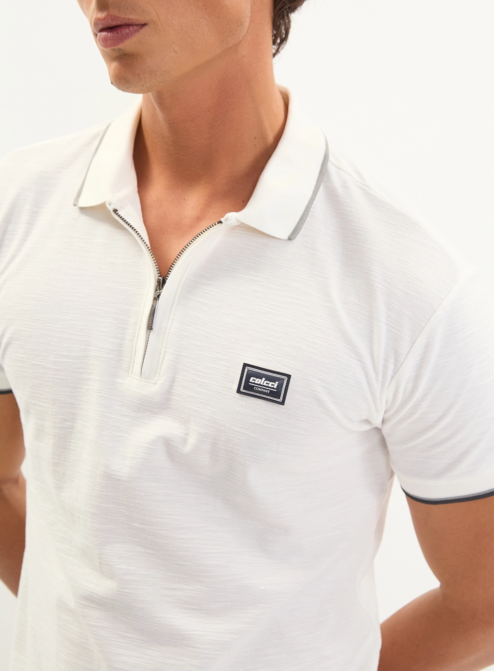 Polo Masculina Piquet Flamê - Brasil Off Shell