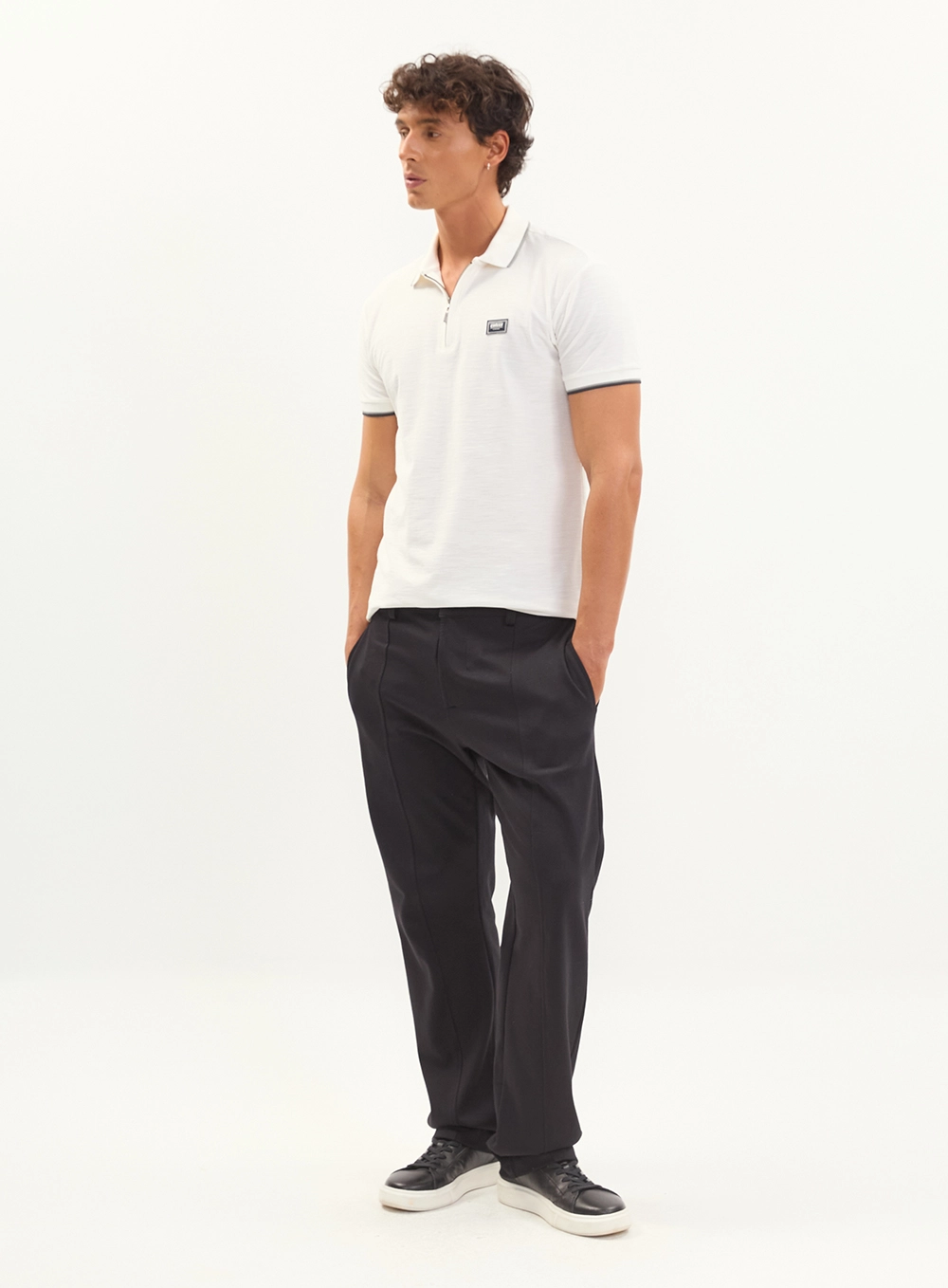 Polo Masculina Piquet Flamê - Brasil Off Shell
