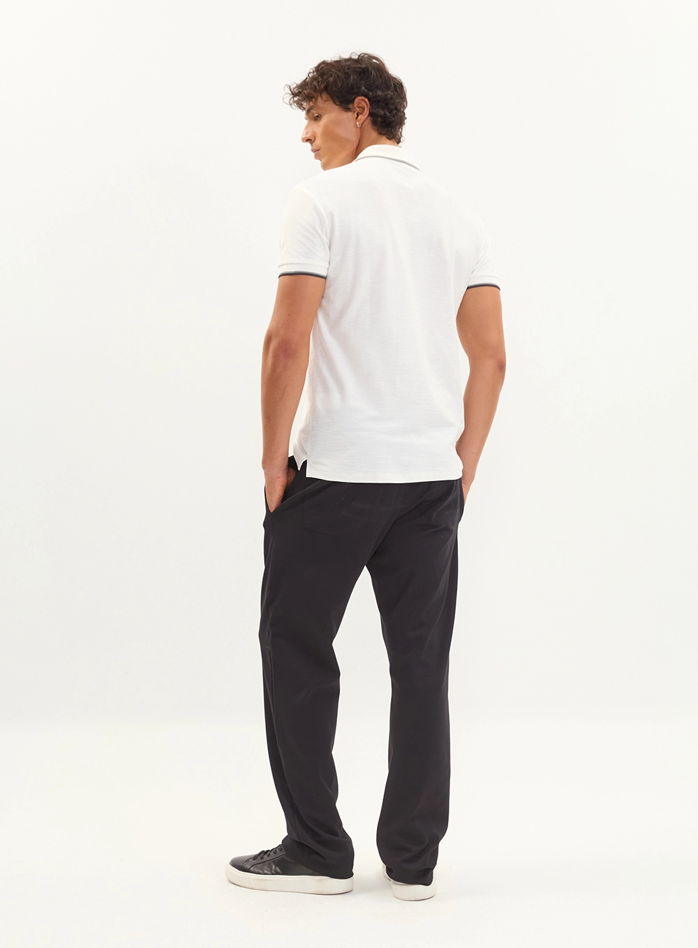 Polo Masculina Piquet Flamê - Brasil Off Shell