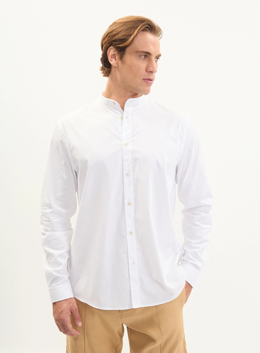 Camisa Masculina Estilo Bata Relaxed Manga Longa