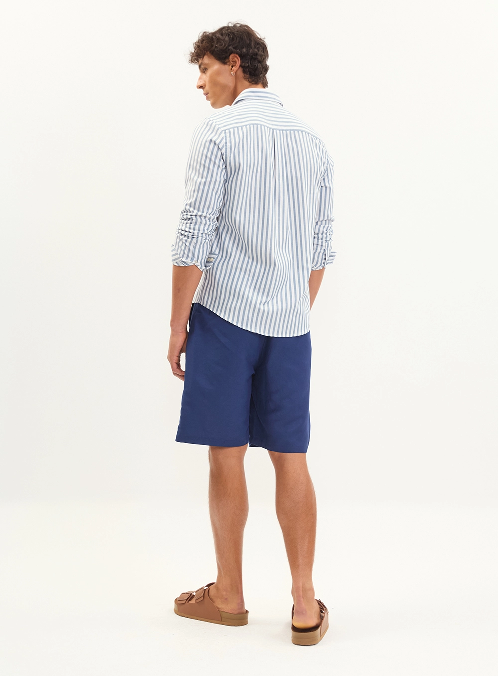 Camisa Relax Manga Longa Listrada Masculina Estampados