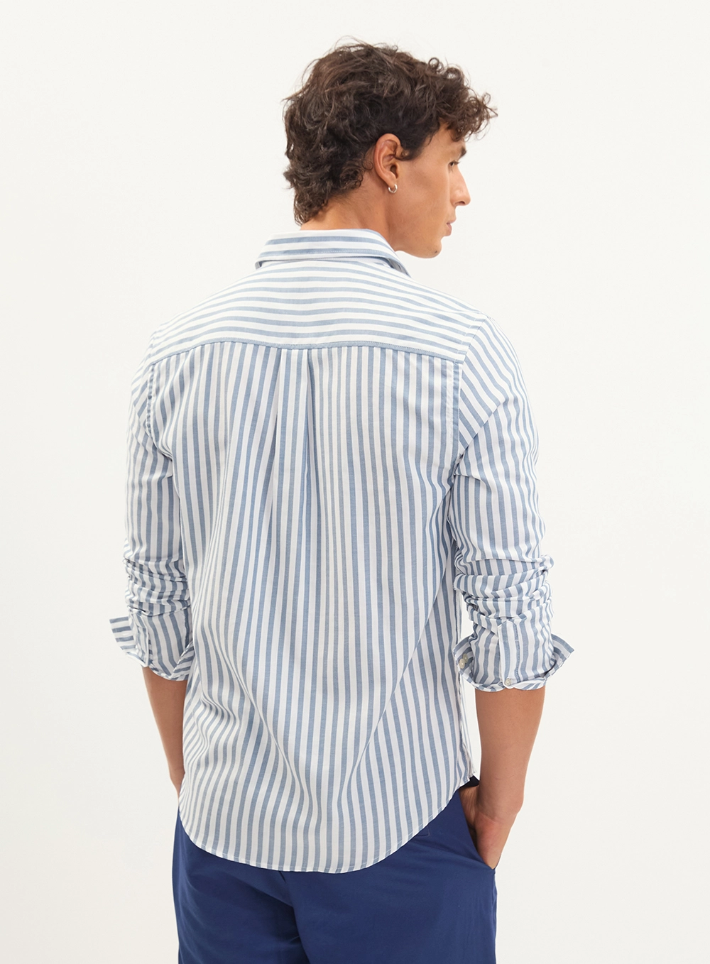 Camisa Relax Manga Longa Listrada Masculina Estampados