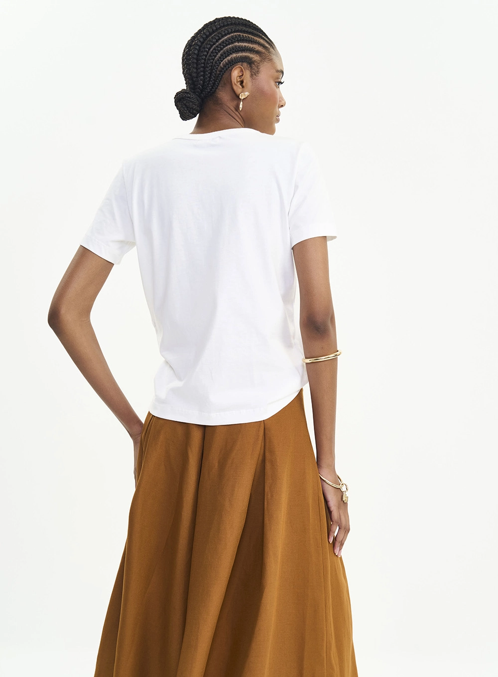 Camiseta Malha 1 Feminino Colcci Off Shell