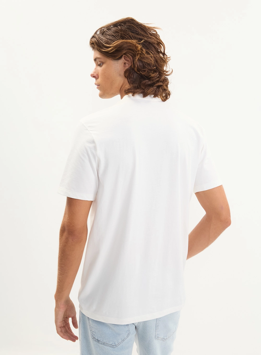 Camiseta Básica New Slim Estampada Masculina Off Shell