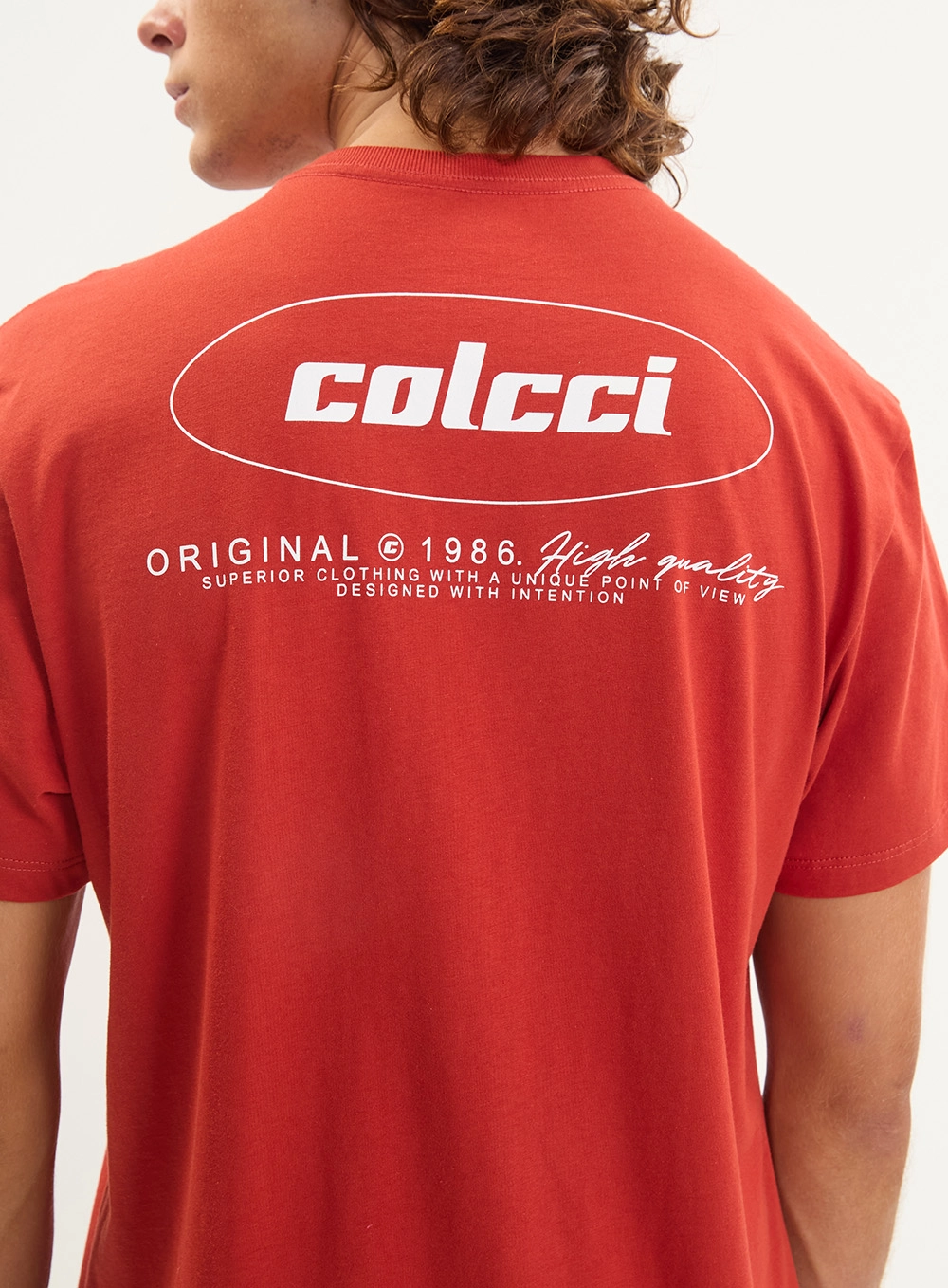 Camiseta Básica Regular Masculina Vermelho