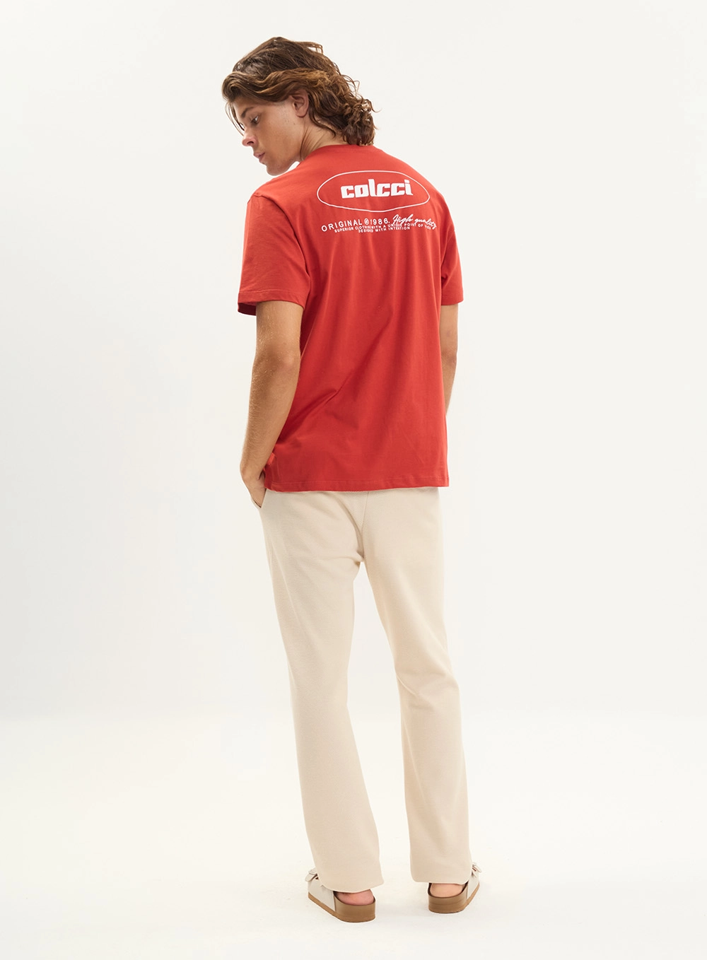 Camiseta Básica Regular Masculina Vermelho