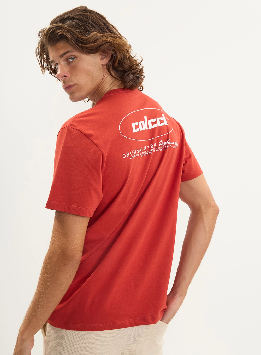 Camiseta Básica Regular Masculina Vermelho