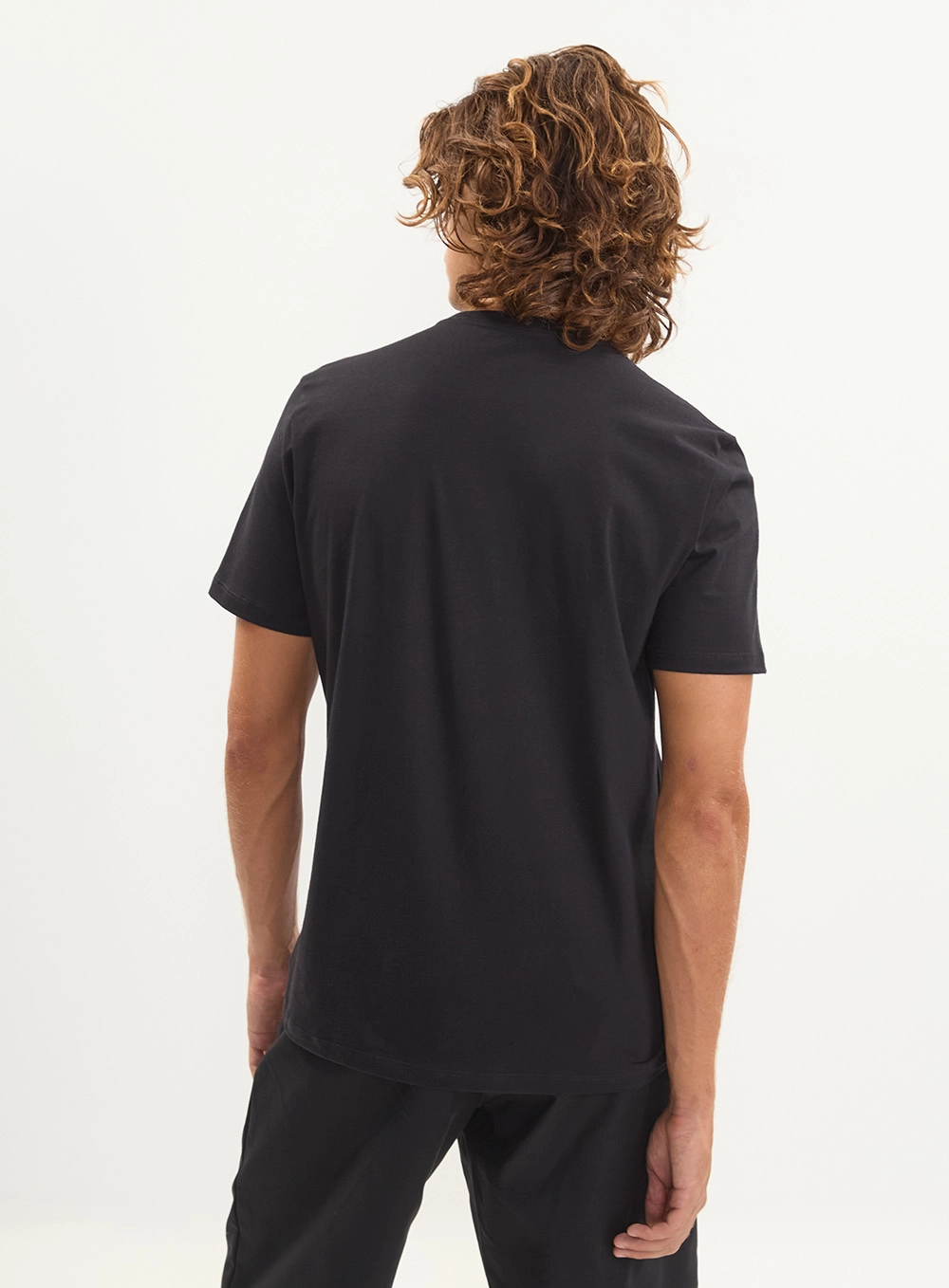 Camiseta Masculina New Slim Com Logo Preto