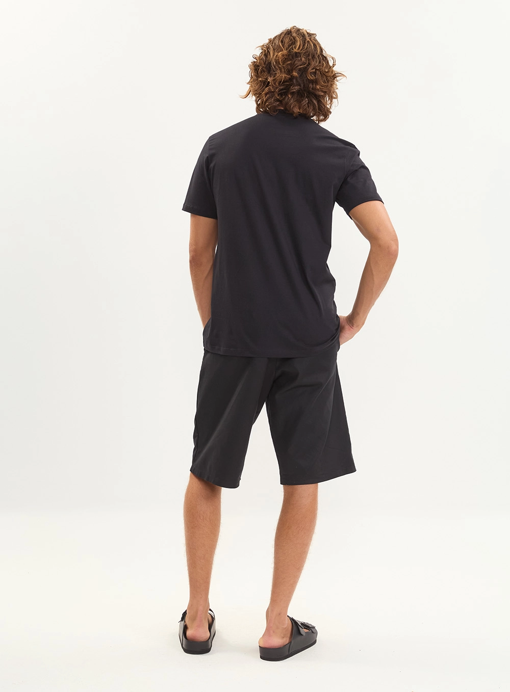 Camiseta Masculina New Slim Com Logo Preto