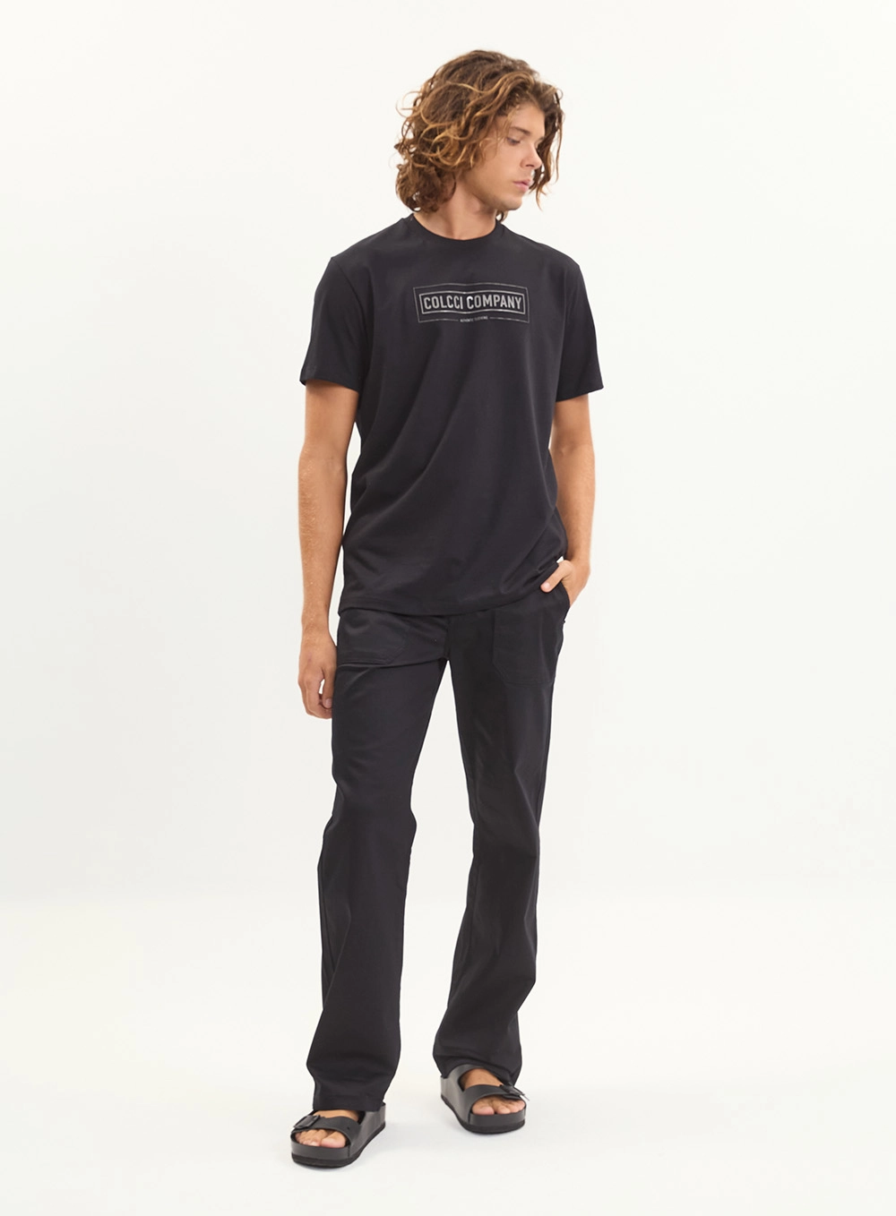 Camiseta Básica Regular Masculina Preto