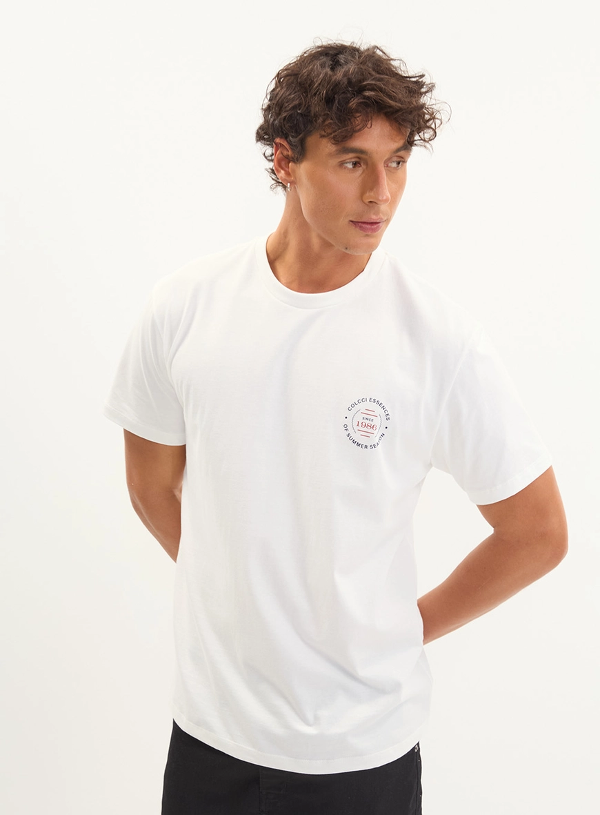 Camiseta Masculina Regular Estampa Costas