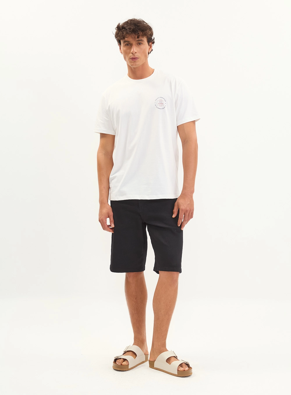 Camiseta Masculina Regular Estampa Costas Off Shell