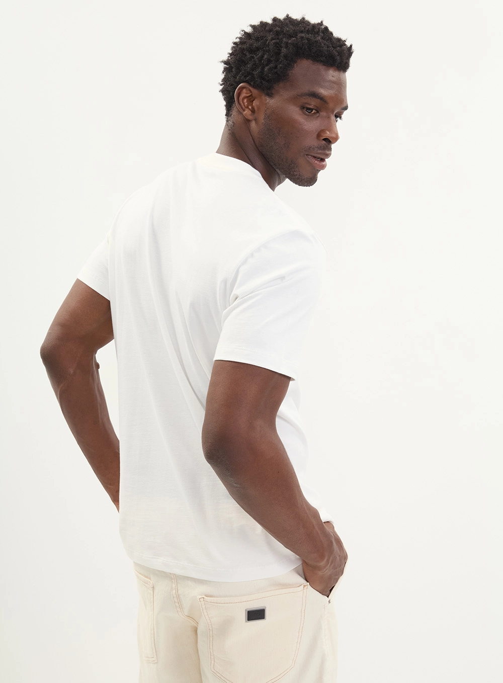 Camiseta Masculina New Slim Estampada Off Shell