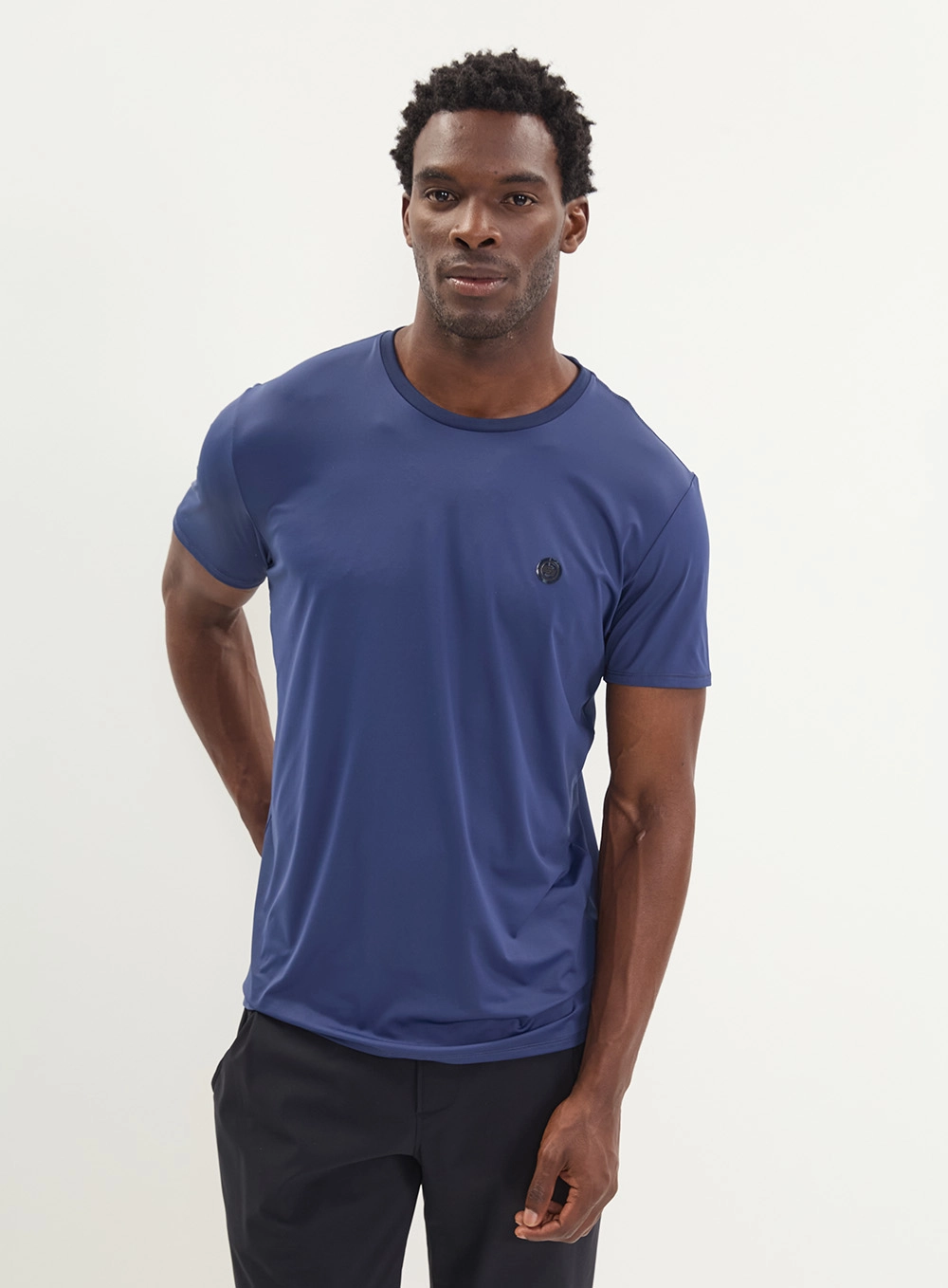 Camiseta Masculina Slim Fitness Azul